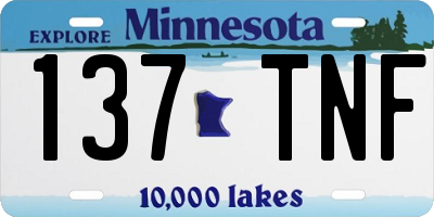 MN license plate 137TNF