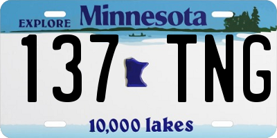 MN license plate 137TNG