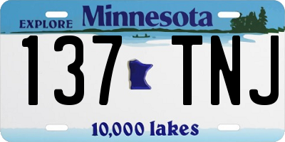 MN license plate 137TNJ