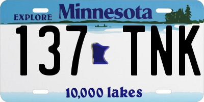 MN license plate 137TNK