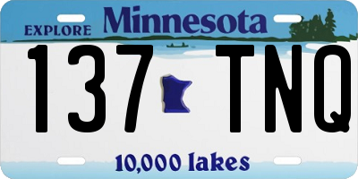 MN license plate 137TNQ