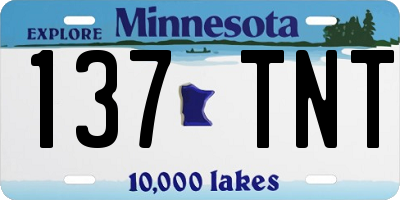 MN license plate 137TNT