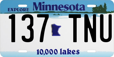 MN license plate 137TNU