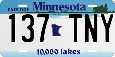 MN license plate 137TNY