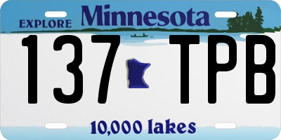 MN license plate 137TPB