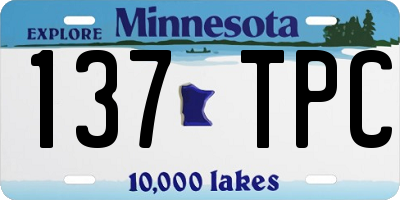 MN license plate 137TPC