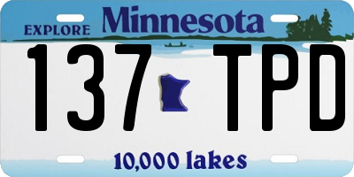 MN license plate 137TPD
