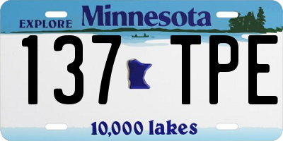 MN license plate 137TPE