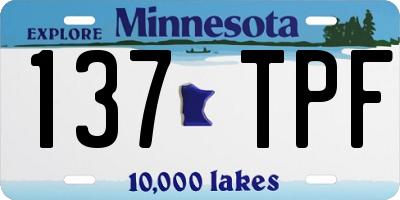 MN license plate 137TPF