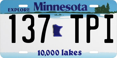 MN license plate 137TPI