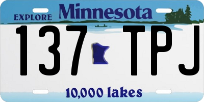 MN license plate 137TPJ