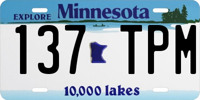 MN license plate 137TPM