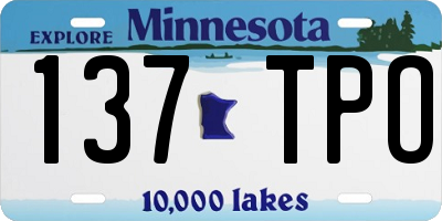 MN license plate 137TPO