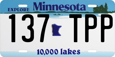 MN license plate 137TPP