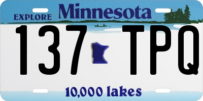 MN license plate 137TPQ