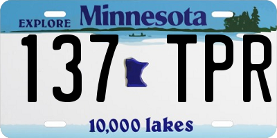MN license plate 137TPR