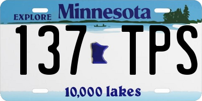 MN license plate 137TPS
