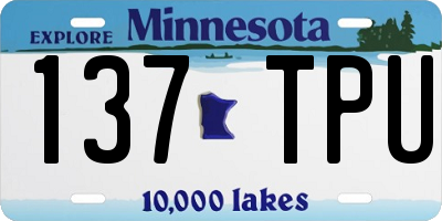 MN license plate 137TPU