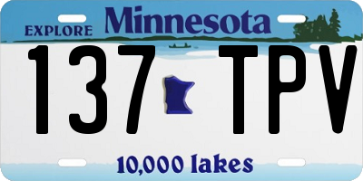 MN license plate 137TPV
