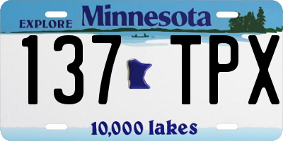 MN license plate 137TPX