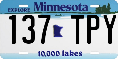 MN license plate 137TPY