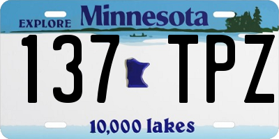 MN license plate 137TPZ