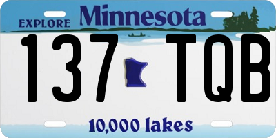 MN license plate 137TQB