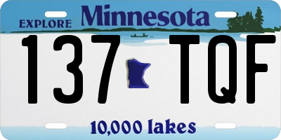 MN license plate 137TQF