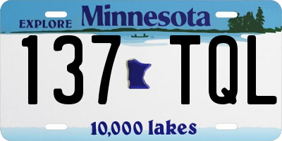 MN license plate 137TQL