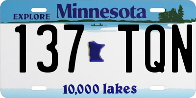 MN license plate 137TQN