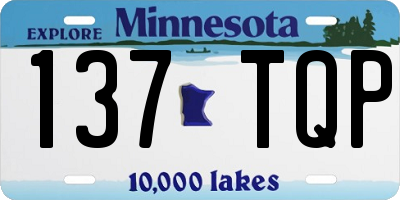 MN license plate 137TQP