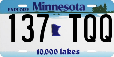 MN license plate 137TQQ