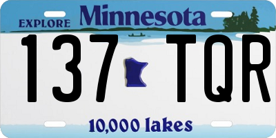 MN license plate 137TQR