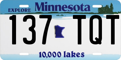 MN license plate 137TQT
