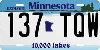 MN license plate 137TQW