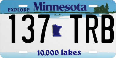 MN license plate 137TRB