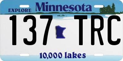 MN license plate 137TRC