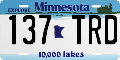 MN license plate 137TRD