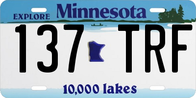 MN license plate 137TRF