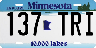 MN license plate 137TRI