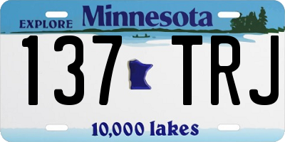 MN license plate 137TRJ