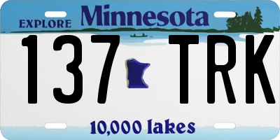 MN license plate 137TRK