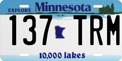 MN license plate 137TRM