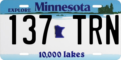 MN license plate 137TRN