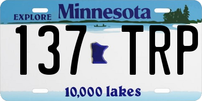 MN license plate 137TRP