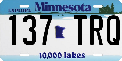 MN license plate 137TRQ