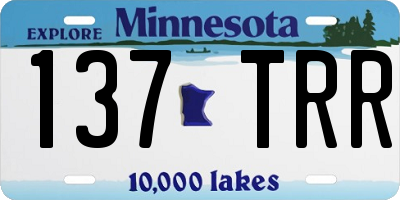MN license plate 137TRR