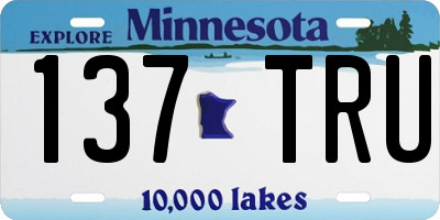 MN license plate 137TRU