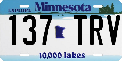 MN license plate 137TRV