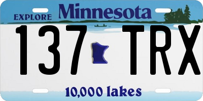 MN license plate 137TRX